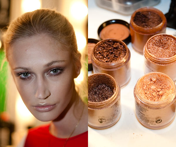 Vivi Orth com o make Iódice e os produtos utilizados pela MAC